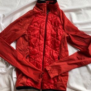 Athleta red zip up Women's size small